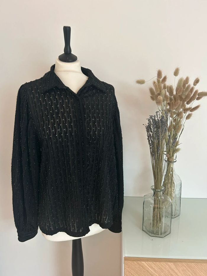 Blouse noire pailletée taille M/L