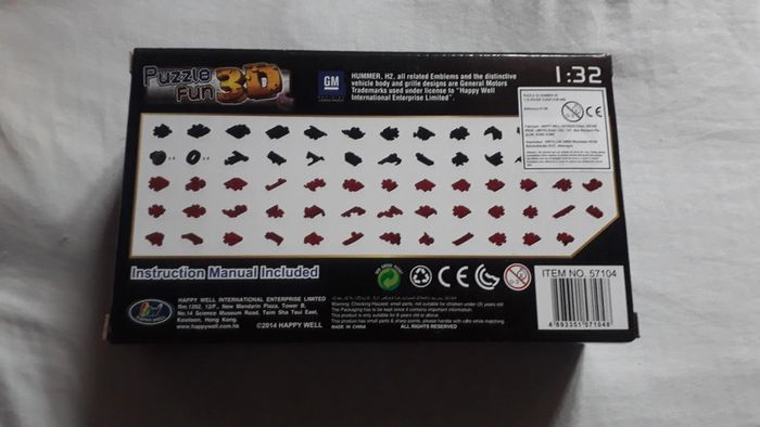 Puzzle 3D - Hummer H2 - photo numéro 2