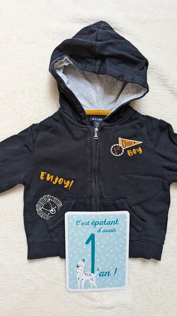 Veste hiver capuche 12 mois