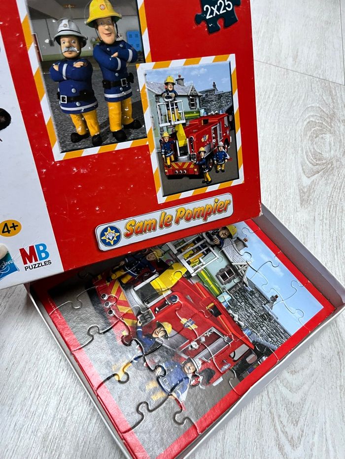 2 Puzzles Sam Le Pompier MB Puzzles - photo numéro 4