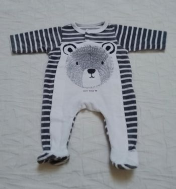 Sucre D orge pyjama velours naissance ours