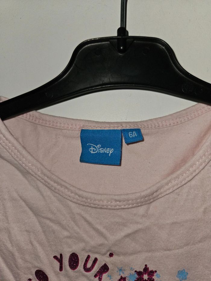 Tee-shirt manche longue fille Disney reine des neiges 6 ans - photo numéro 3
