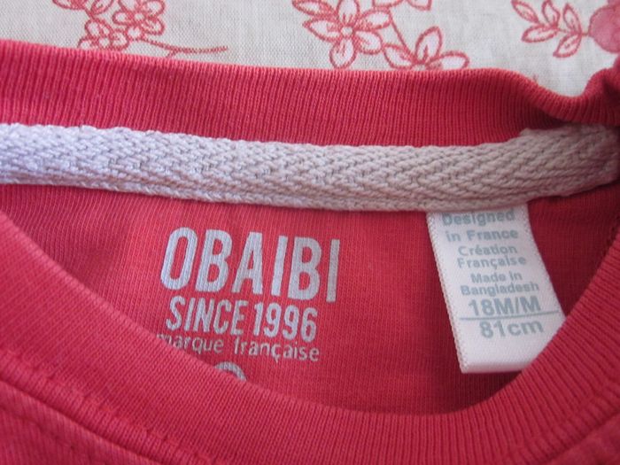 T-Shirt manches courtes rouge 18 mois - photo numéro 3