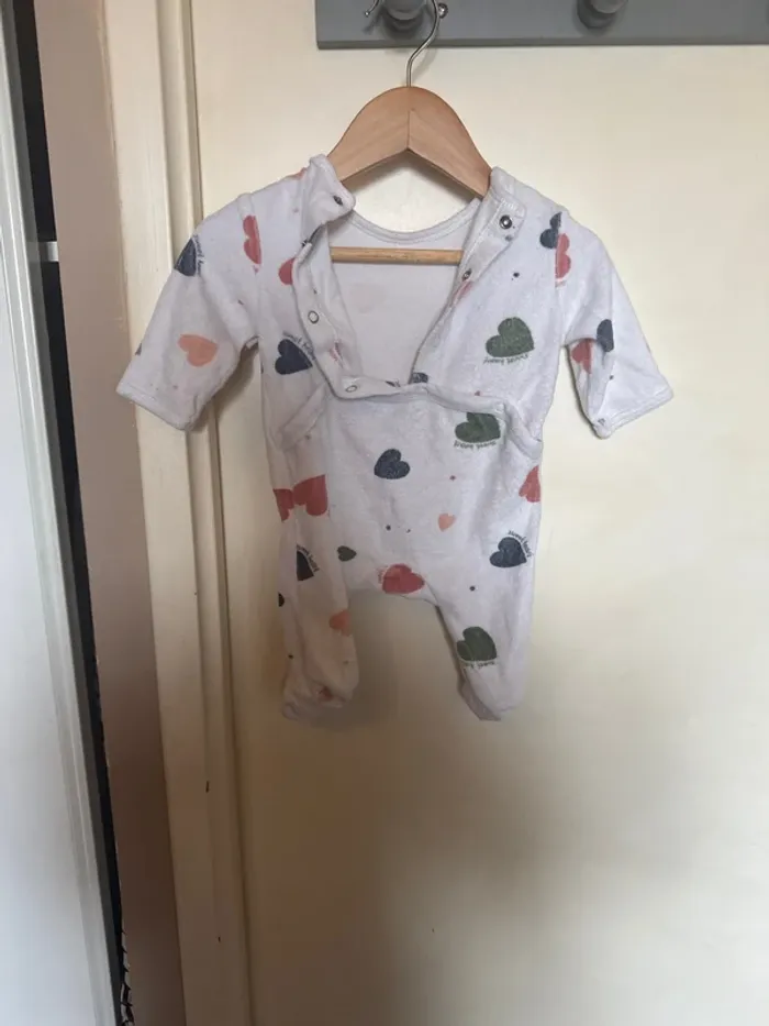 Pyjama / grenouillère fille garçon naissance /1 mois kiabi - photo numéro 2
