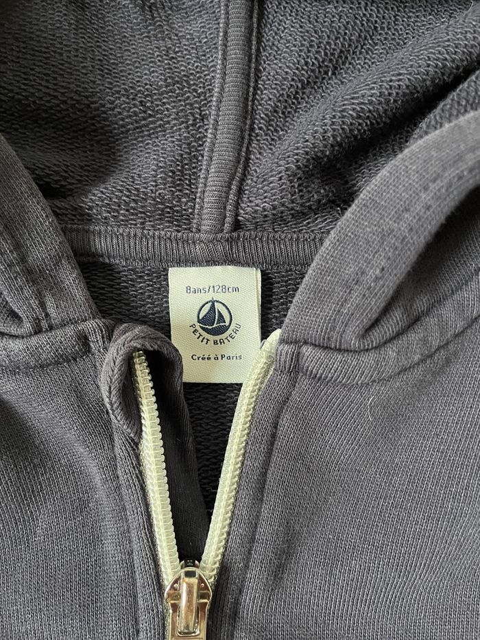 Gilet sweat marine Petit Bateau 8 ans - photo numéro 5