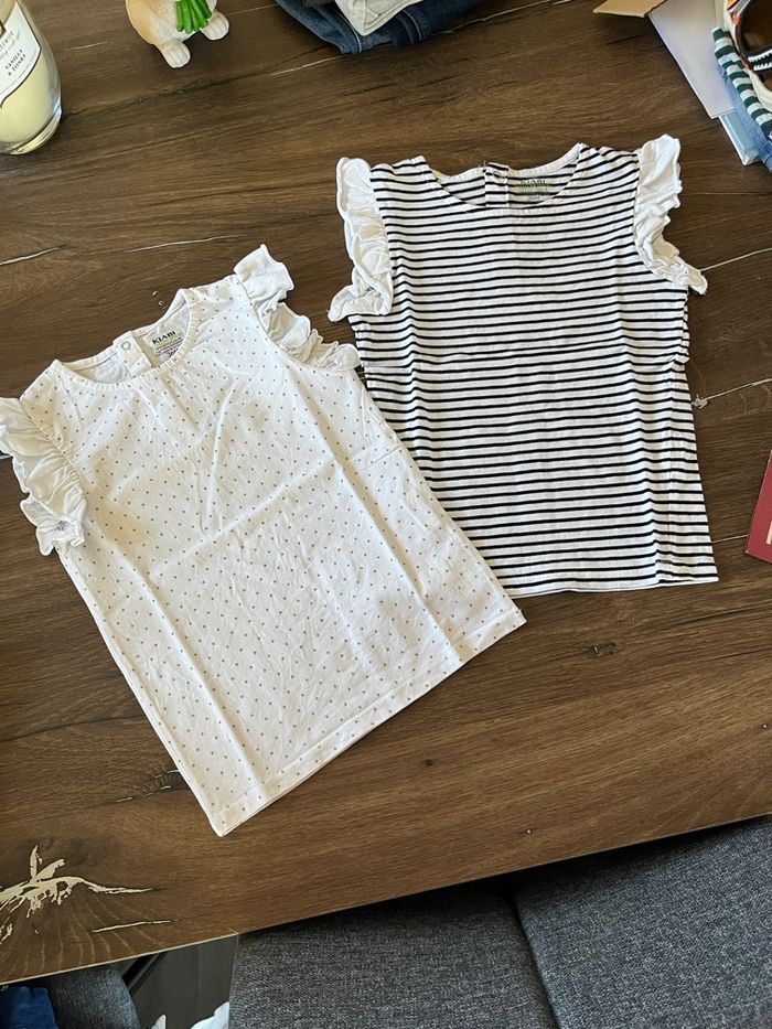 Lot 2 t-shirts Kiabi fille - photo numéro 1