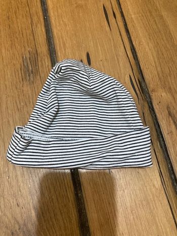 Bonnet naissance rayures Hema