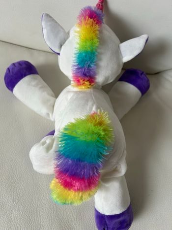 Grande licorne velours 50 cm Auchan 
