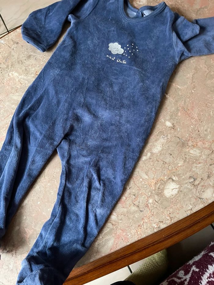 Pyjamas velours 12mois 74cm
