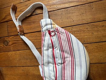 Sac banane upcyclé tissu vintage #RAY54