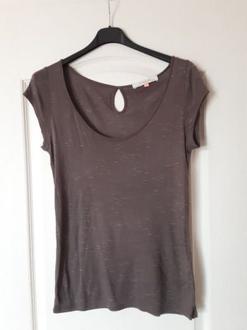 T-shirt chiné taupe