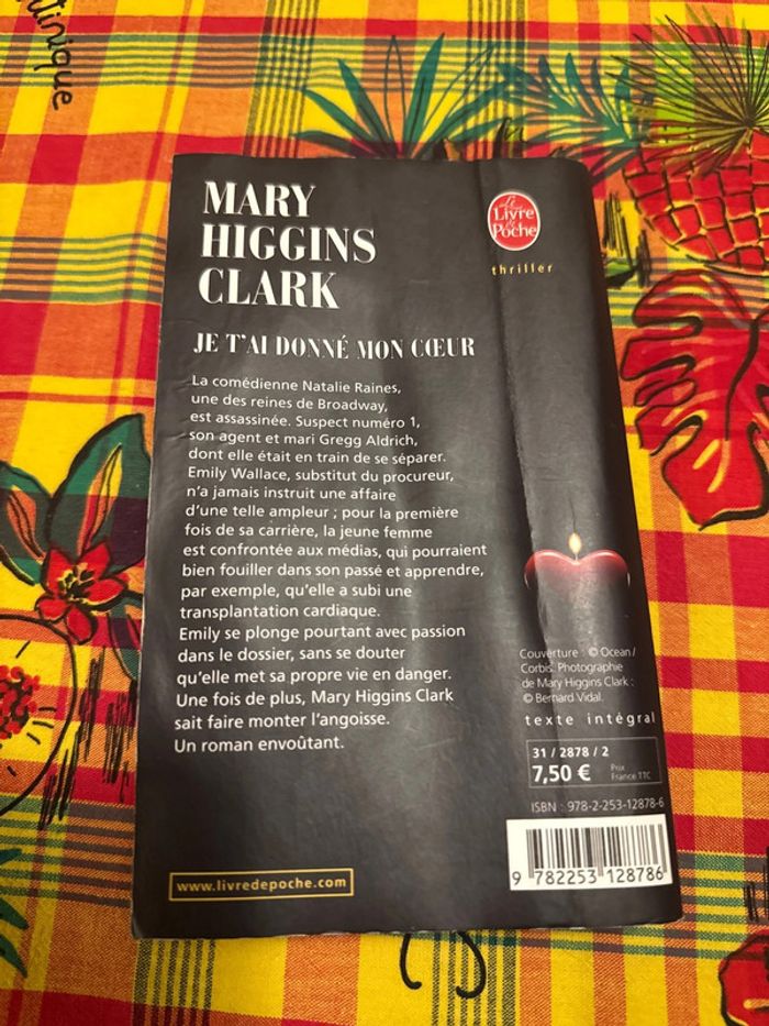 Livre Mary Higgins Clark - je t’ai donné mon cœur - photo numéro 5