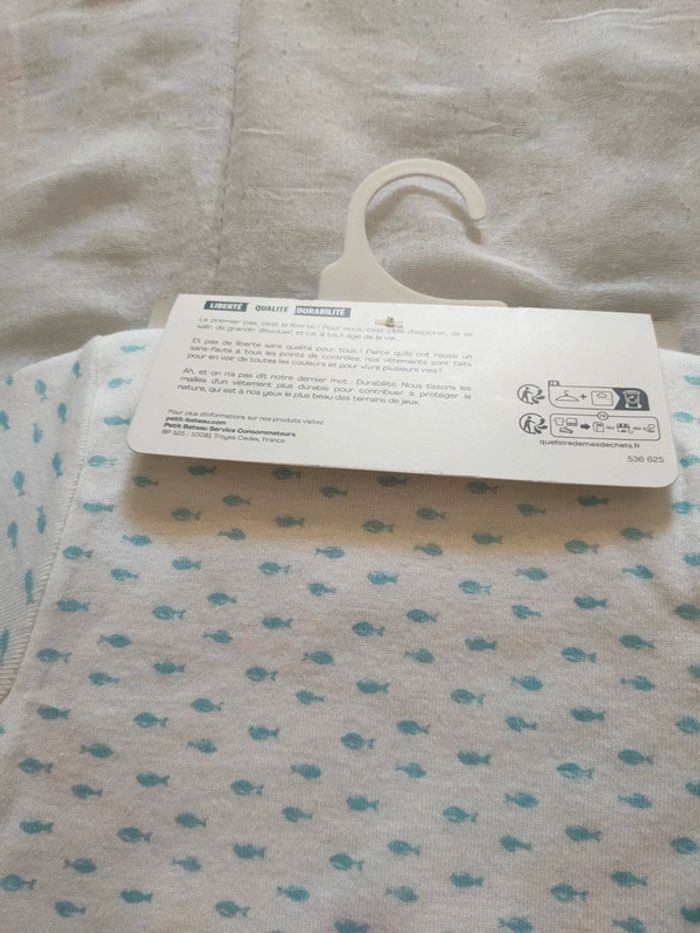 Lot de 3 body manches courtes petit bateau bio 6 mois - photo numéro 6