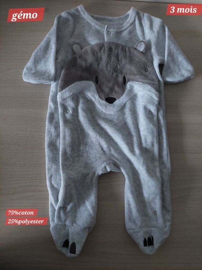 Grenouillère épaisse garçon 3mois