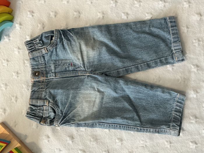 jean droit bleu taille élastique 6 mois orchestra - photo numéro 4