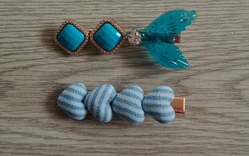 Lot de 2 pinces à cheveux bleues neuves