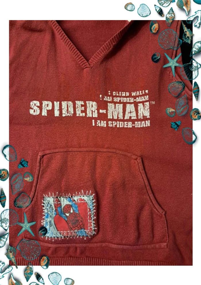 pull à capuche sans manche 6 ans spiderman - photo numéro 4