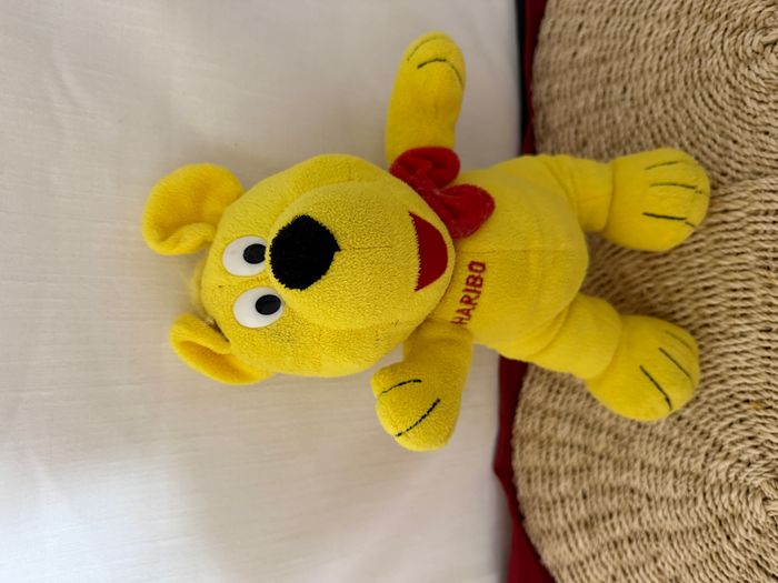 DOUDOU PELUCHE Publicitaire OURS HARIBO Jaune Rouge - photo numéro 4
