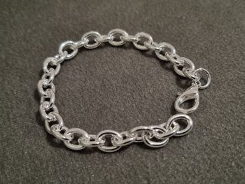 Bracelet grosse maille plaqué argent 925