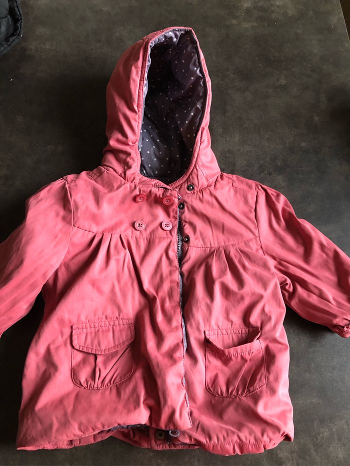 Manteau hiver réversible fille 24 mois - photo numéro 4