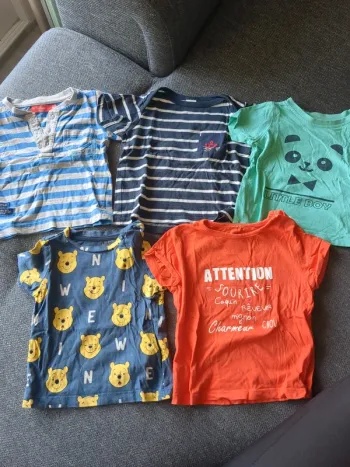 Lot de 5 tee shirts bébé garçon taille 9 mois