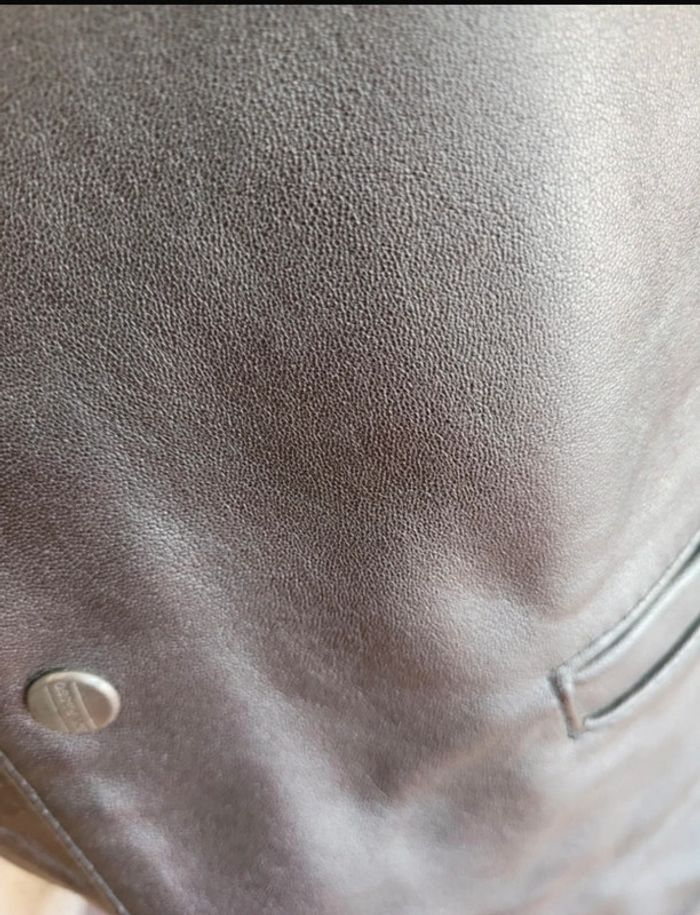 Gilet en cuir épais expresso taille L - photo numéro 4