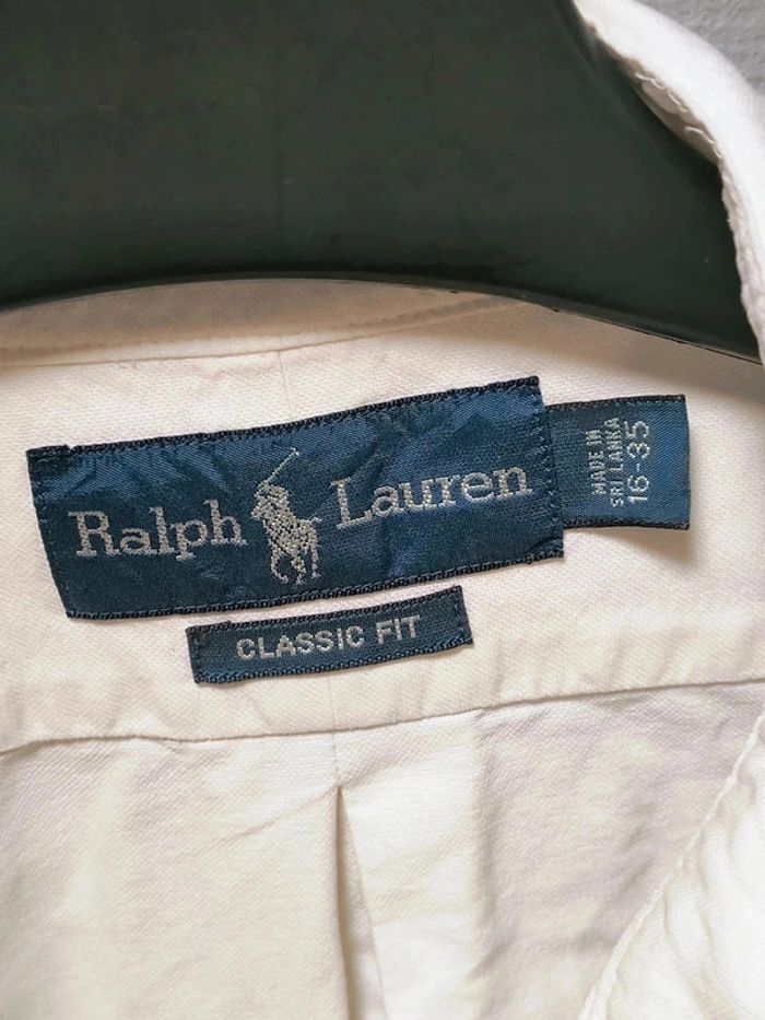 Chemise Ralph Lauren Classic Fit Blanche Vintage Y2K – Logo Brodé – Coton Haut de Gamme - photo numéro 5
