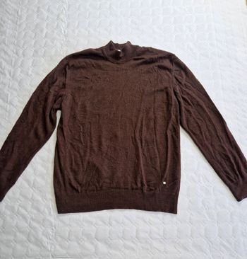 Pull Homme Pierre Cardin en Laine Mérinos - Marron Chocolat , taille XL