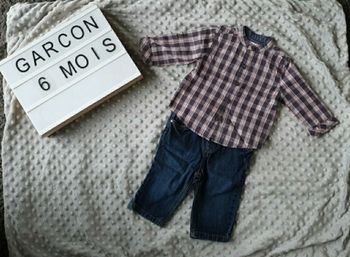 Ensemble bébé garçon Gémo et Tex 6 mois