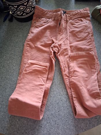 Pantalon velours rose" t-"10 ans"