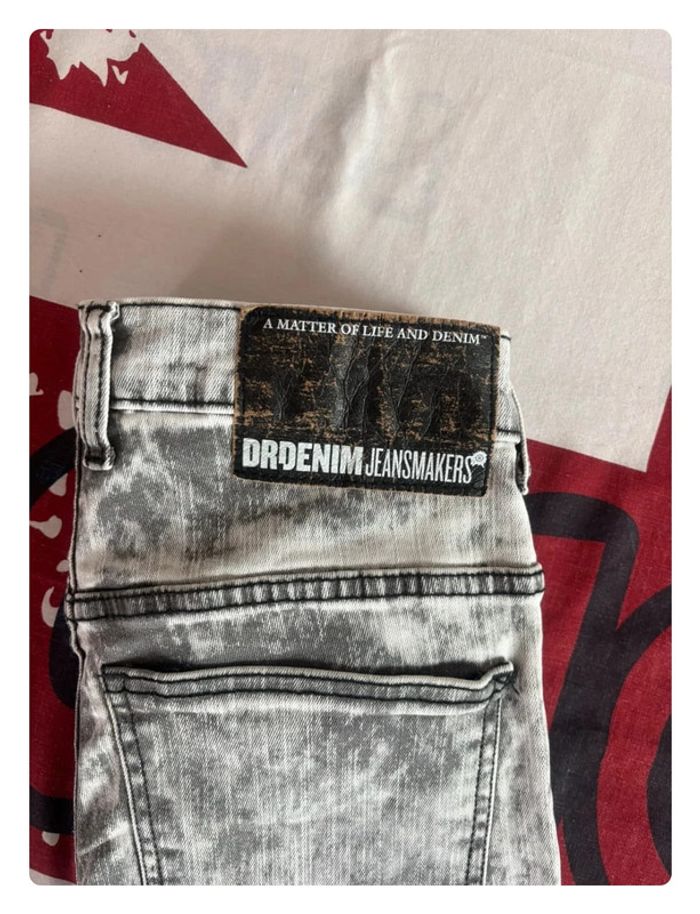 Jeans Dr Denim gris foncés délavé nuancé gris clairs taille 34 - photo numéro 4