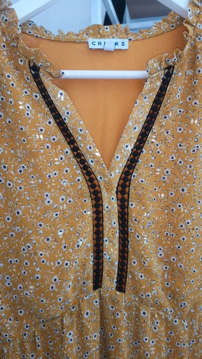 Robe jaune fleuri - photo numéro 2