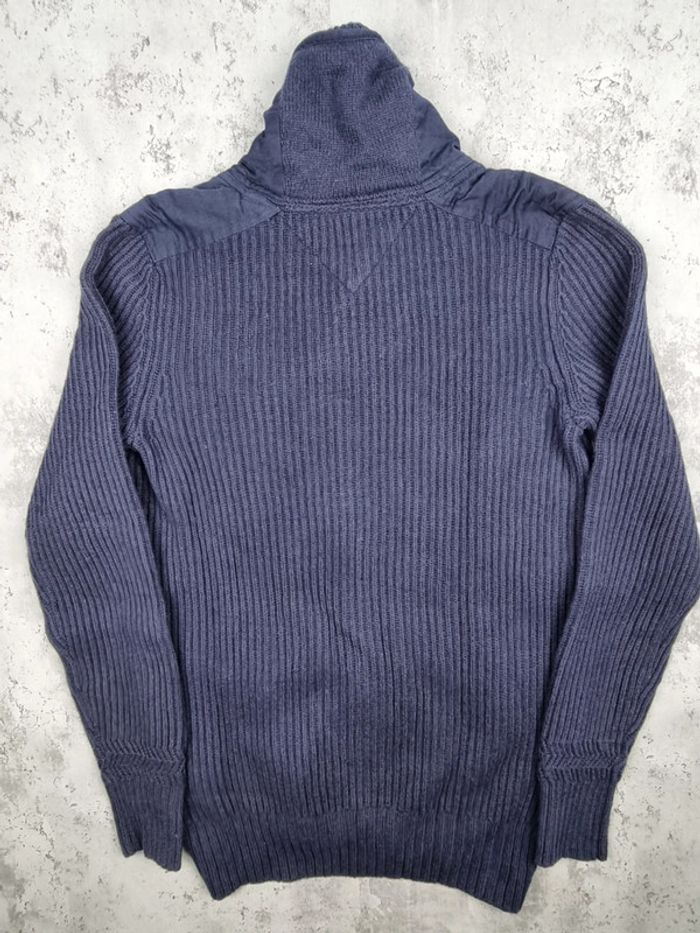 Pull col châle Tommy Hilfiger – Bleu marine – Taille M Hommes (mesures en photos) - photo numéro 4