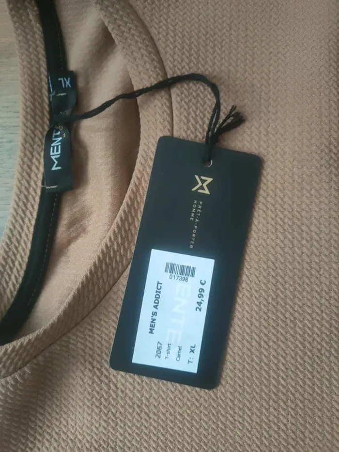 Pull fin homme camel mentex xl neuf - photo numéro 4