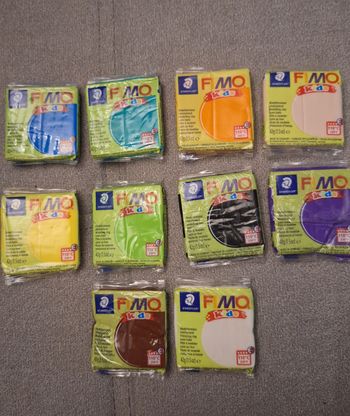 Lot de 10 pâtes FiMo Kids