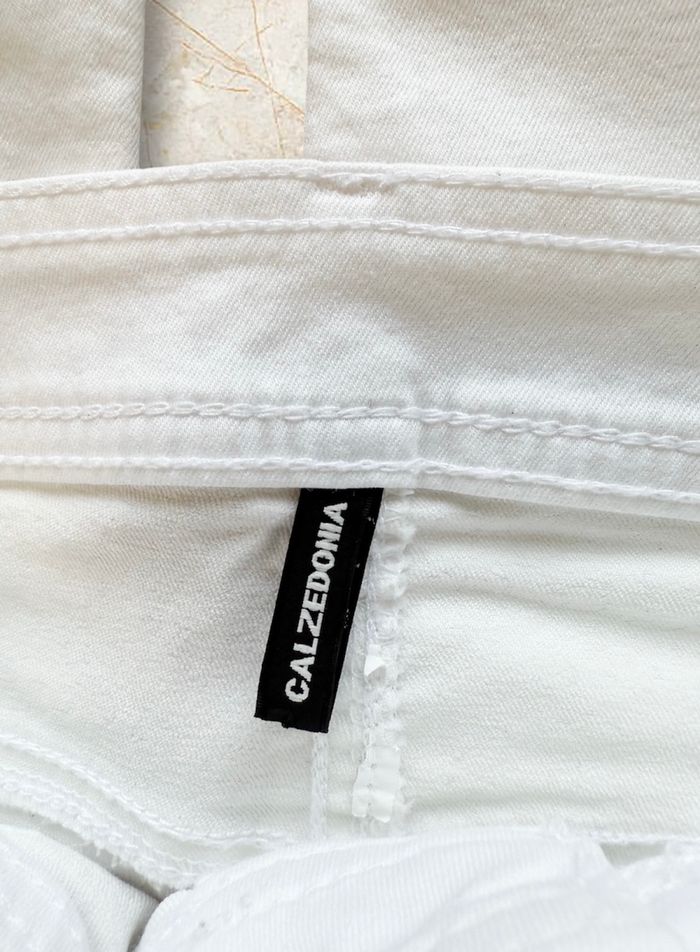 Jean slim taille haute blanc calzedonia taille 36 S - photo numéro 4