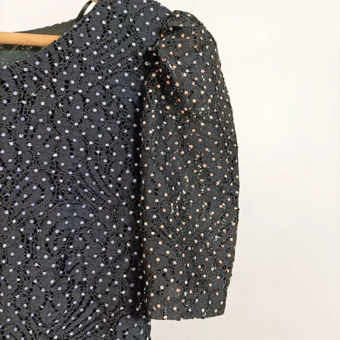 Haut noir à pois Camaïeu – Taille S (36 EU) A709 - photo numéro 3