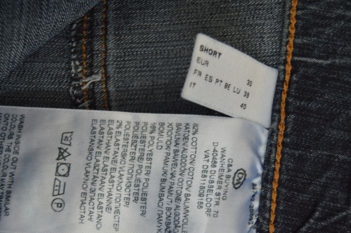 Jean bleu foncé C&A taille 38 – coupe slim – taille élastiquée - photo numéro 3