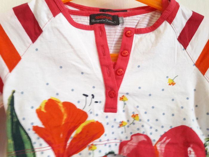 Twinset floral Catimini 5 ans - photo numéro 2