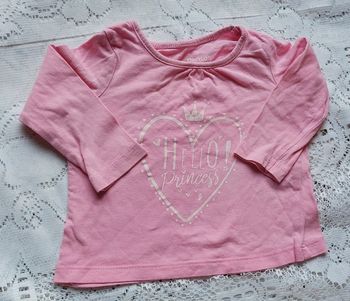Tee-shirt rose - Motif"Princess", Inextenso, en très bon état, taille 6 mois