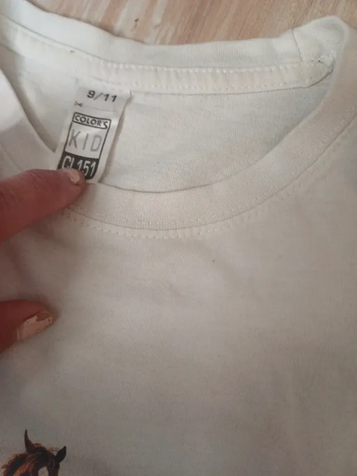 Tee shirt motifs cheval 9/11 ans - photo numéro 3