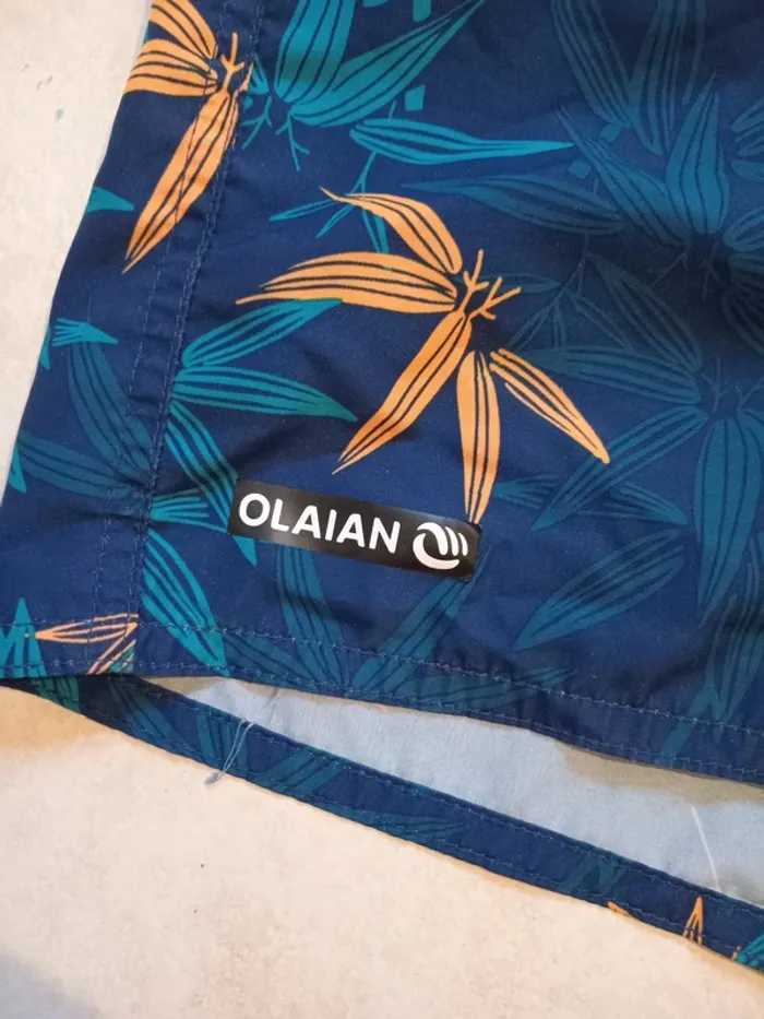 Short de bain 10/11 ans Décathlon bleu & orange - photo numéro 3