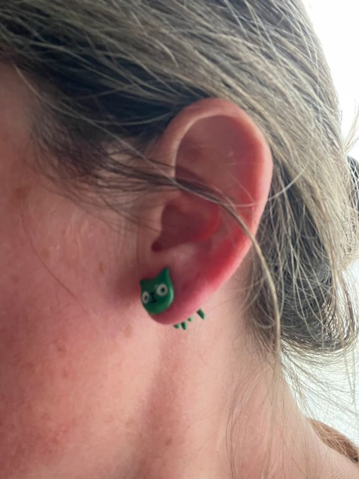 Boucle d’oreille chat - photo numéro 9