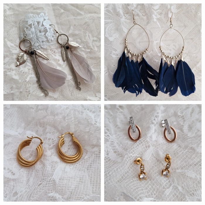 Lot boucles d'oreilles fantaisies