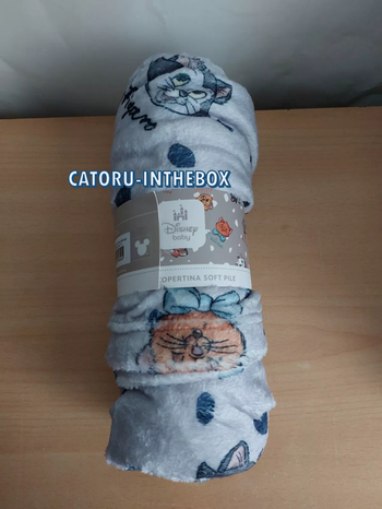 Couverture bébé / Blanket Disney Baby Chats Marie Berlioz Toulouse Oliver Figaro