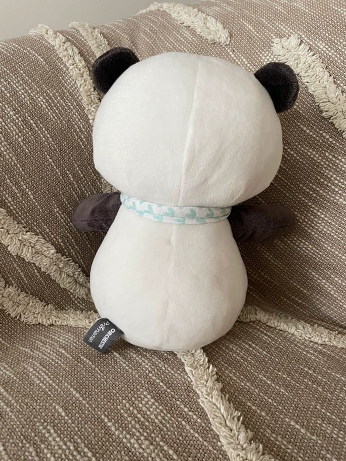 Peluche doudou 30cm Orchestra panda blanc et noir parfait état - photo numéro 3