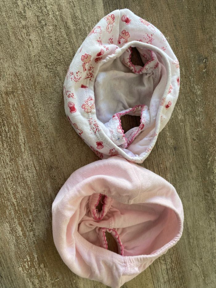 Lot deux culottes bébé fille 6 mois - photo numéro 3