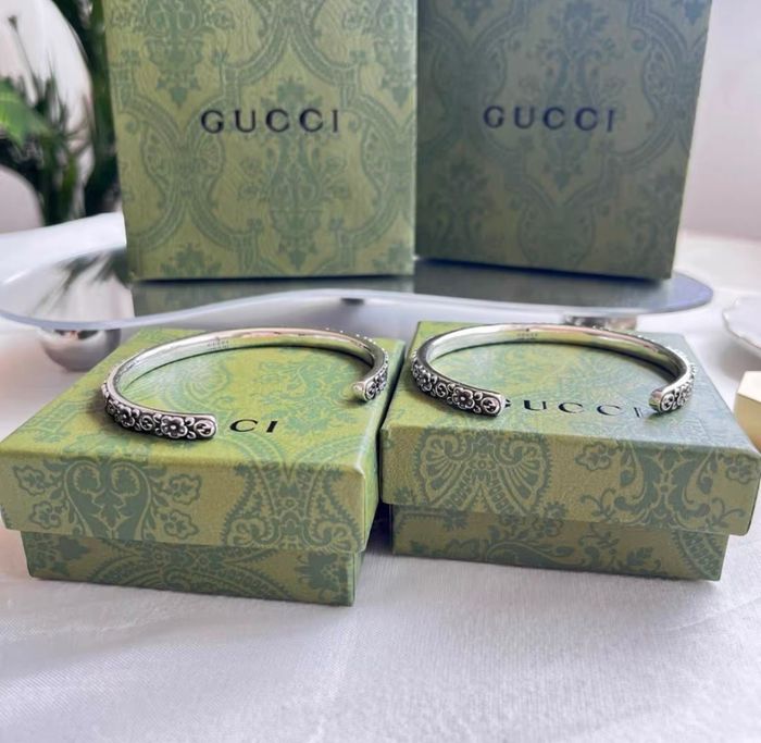 Bracelet Gucci en argent sterling à motif floral - photo numéro 2