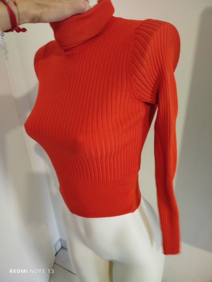 #kytieSfemme. Pull col roulé côtelé taille S - photo numéro 3