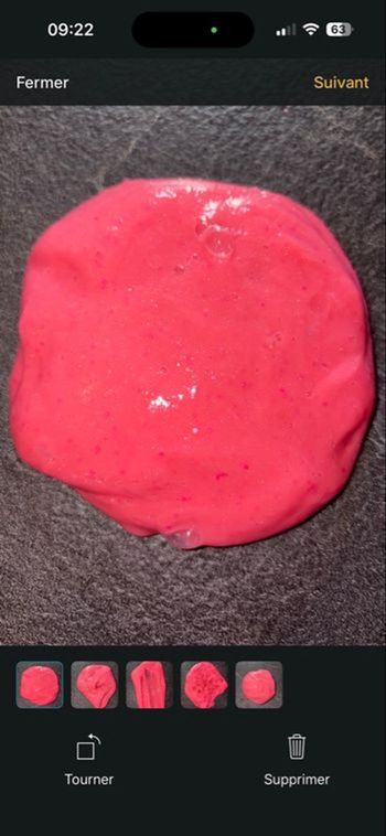 Slime rose à paillettes
